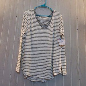 Arizona Jean Co. Black/White Stripe Top - NWT - XL